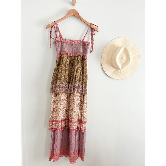 ZIMMERMANN | NWT | Juniper Floral Print Silk-Blend Tiered Maxi Dress | Sz 0 - Picture 10 of 14